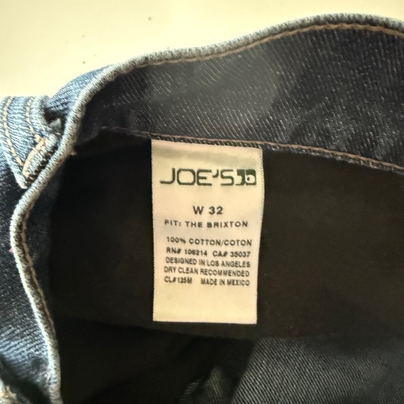 Joes Jeans The Brixton Dark Wash GUS Blue Straight Leg Denim Jeans Mens 32 x 34 - Picture 5 of 11
